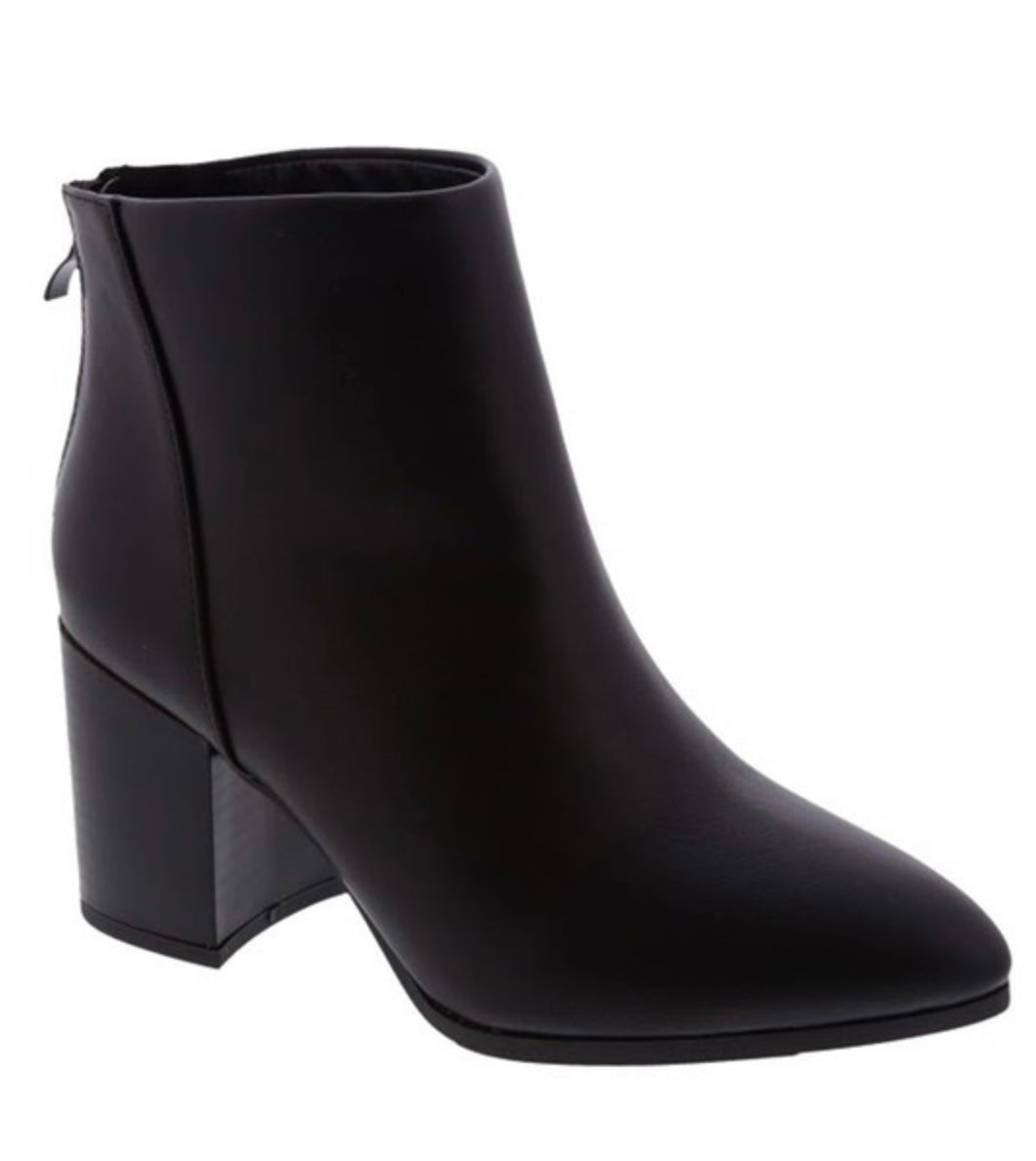 Black Ankle Boots with Zipper