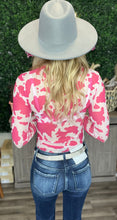 Load image into Gallery viewer, Pink Cow Print Bodysuit
