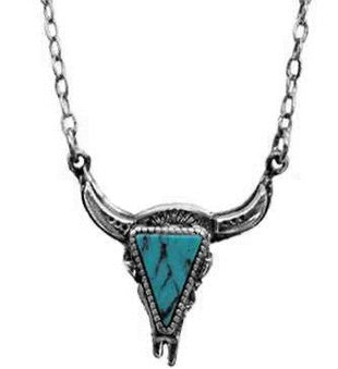 Turquoise Steer Necklace