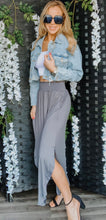 Load image into Gallery viewer, Curvy Charcoal Smocking Maxi Skirt
